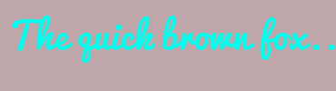 Image with Font Color 00FFEF and Background Color BFA6AA